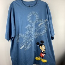 Disney Parks Disneyland Resort 2018 Mickey Mouse Size 3XL Blue Hanes T Shirt L33