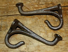 20 Cast Iron Tack Saddle Hook Style Coat Hooks Hat Hook Rack Hall Tree BROWN