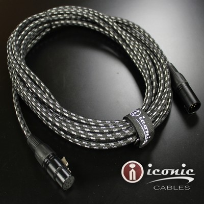 7 Pin XLR 20ft Female Male Vacuum Tube Microphone 20' Cable Cord Black Tweed Mic