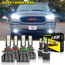 FOR GMC Yukon XL 1500 2500 2000-2006 LED Headlights High Low Fog Light Bulbs Kit