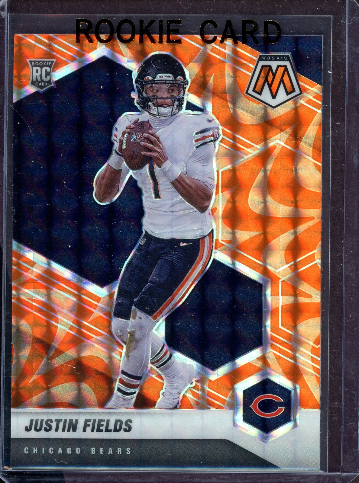 JUSTIN FIELDS ~ 2021 Panini Mosaic Mosaic Reactive Orange Rookie Card RC #304
