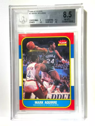 1986-87 Fleer Mark Aguirre #3 - BGS 8.5