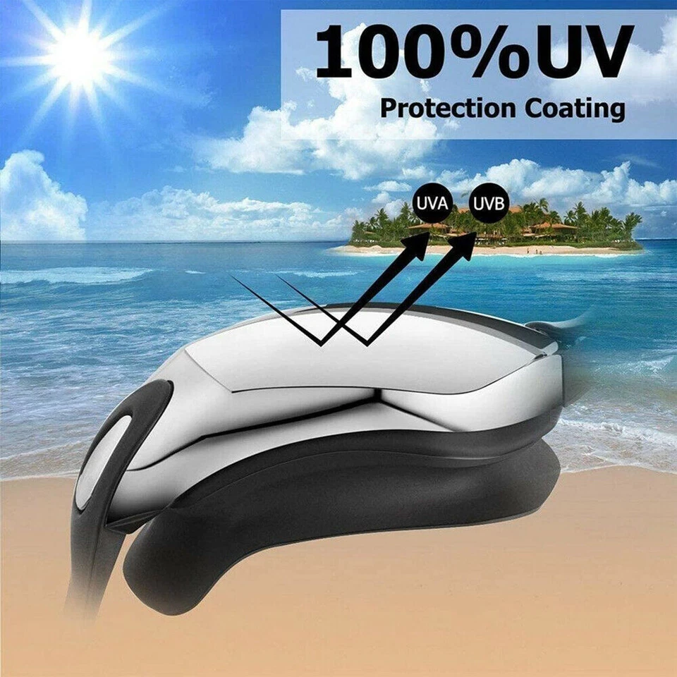 Gafas de natación para adultos ajustables impermeables antiniebla UV gafas de natación + tapón para los oídos Foto 2 de 4