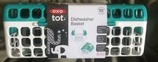 NEW OXO Tot Dishwasher Basket for Bottle Parts  Accessories White Teal Lid