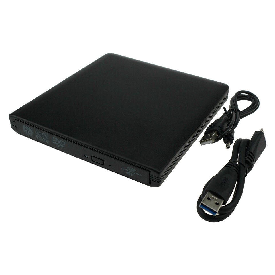 USB 3.0 External LightScribe DVD Burner DVD CD Rewriter Player Disc ...