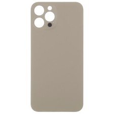 Back Glass Big Hole for Apple iPhone 12 Pro Max Gold Replacement Part Parts