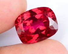 13.00 Ct Natural Myanmar Red Spinel Certified Cushion Flawless Loose Gemstone