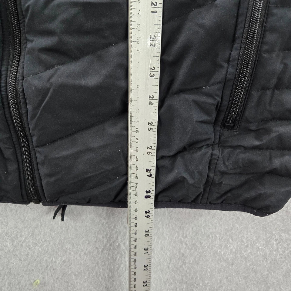 Marc New York Hombres Chaqueta Grande Negro Abombado Chaleco Bolsillos Cremallera Completa Foto 2 de 4