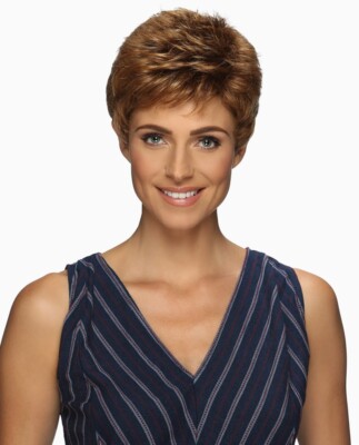 NANCY PETITE WIG Estetica Stretch Cap CUTE PIXIE WIG IN  R17/101 COLOR
