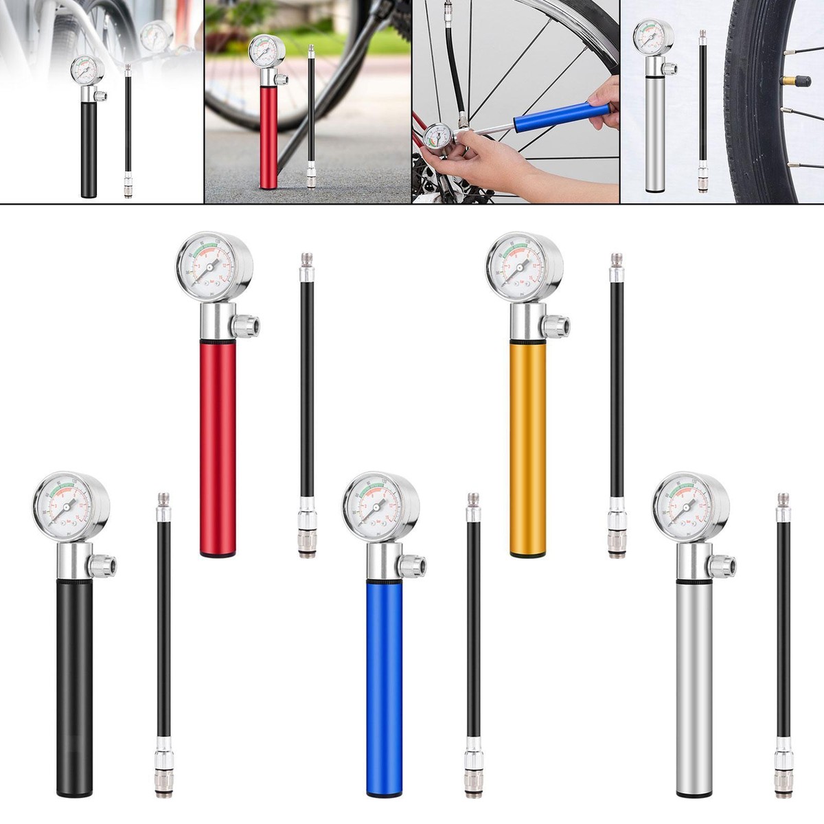 Pump Kids Bike Tyre Pressure VerdeMotion Portable Bike Pump High