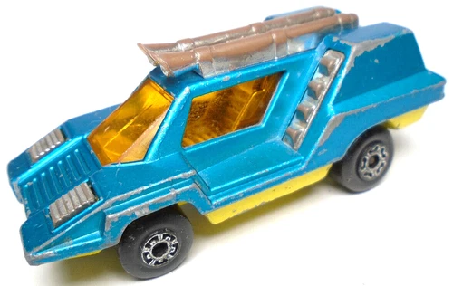 1975 MATCHBOX SUPERFAST LESNEY #68 COSMOBILE BLUE & YELLOW 2 3/4" DIECAST CAR