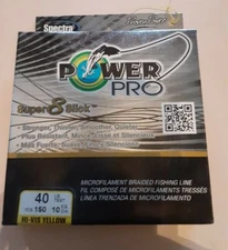 Power Pro Super 8 Slick Braided Fishing Line 40 lb Test 150 yds HI-VIS Yellow