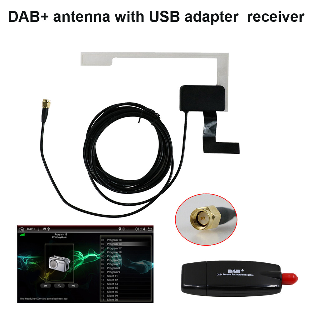 Erisin Dab Box Radio Receiver, Digital Antenna Tuner FM Transmission USB Powered for Android Car Stereo Radio 14/13/12/11/10/9 and later versions ES384