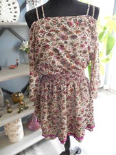 Anthropologie Floreat Everett Floral Dress with Cold Shoulders size 6 New $158