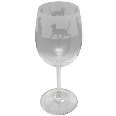 Animo Siamkatze graviert Kristall Wein Trinkglas handverziert Geschenkbox