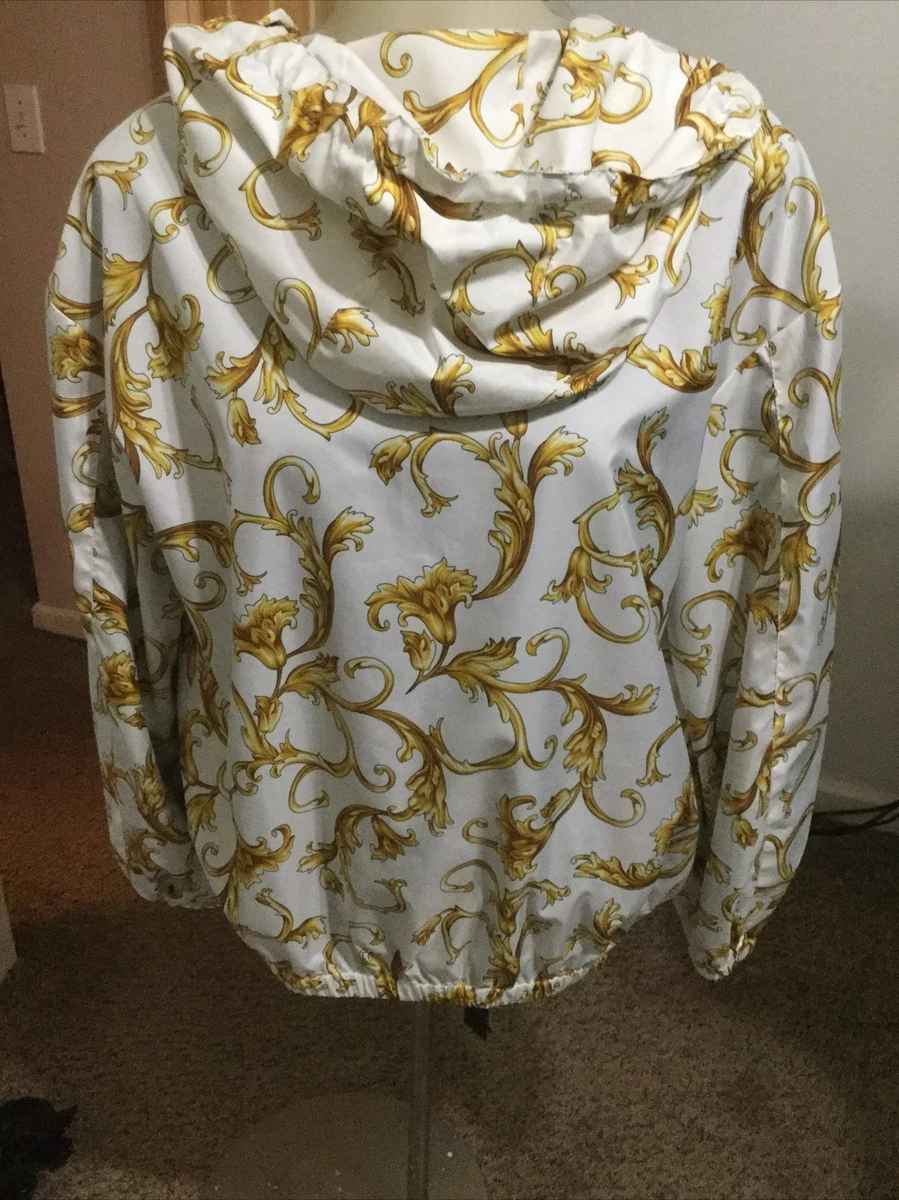 Versace jacket white and deals gold