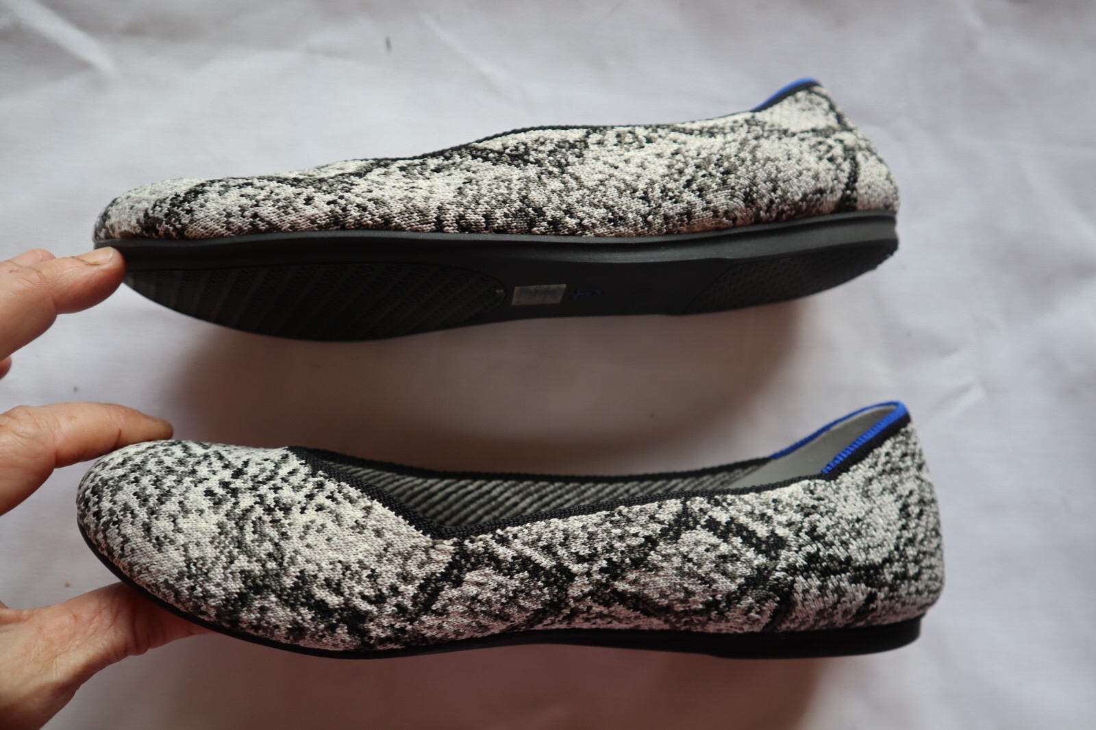 Black Gray & White Python Print Knit ROTHY'S Ball… - image 3