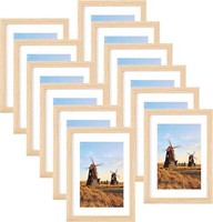 12Er Set Bilderrahmen Holz 10X15 Cm Fotorahmen Passepartout Posterrahmen