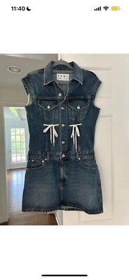 proenza schouler denim dress Proenza Schouler White Label Arlet Sleeveless Denim Dress