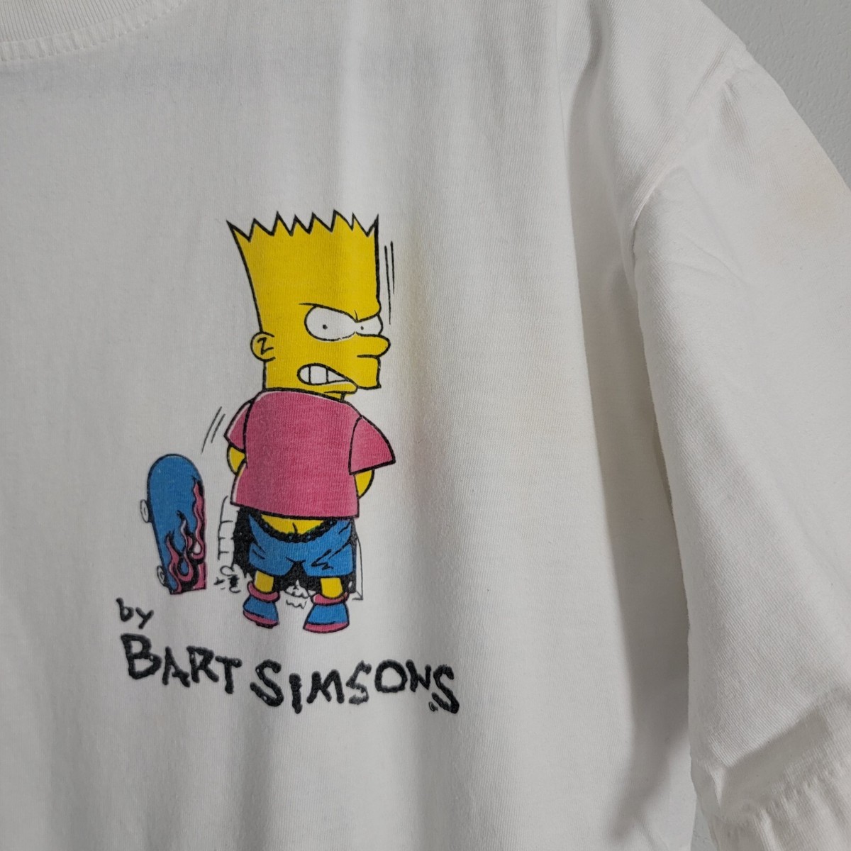 Old skate bootleg　T shirt　80s～90s Vintage 90s Bootleg Bart Simpson Shirt Skate Don't Look Medium