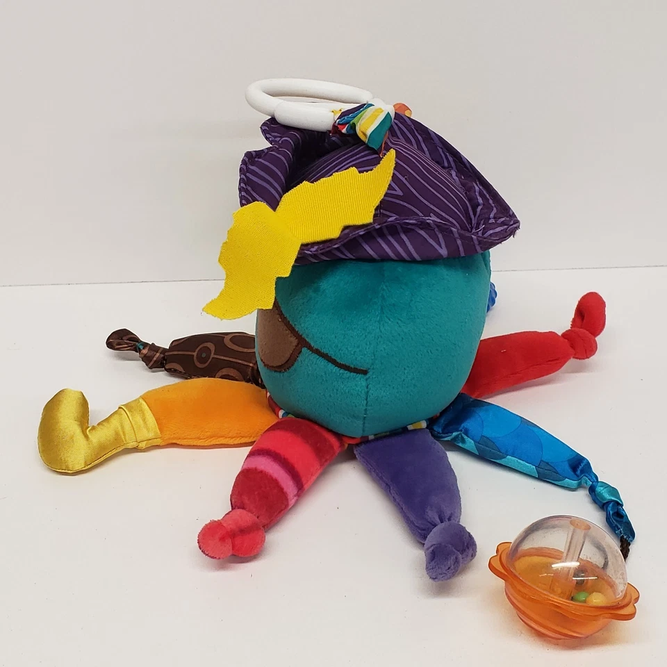 Lamaze Pulpo Pirata Bebé Arrugado Sonajero Espejo Cuna Cochecito Juguete Peluche Foto 2 de 4