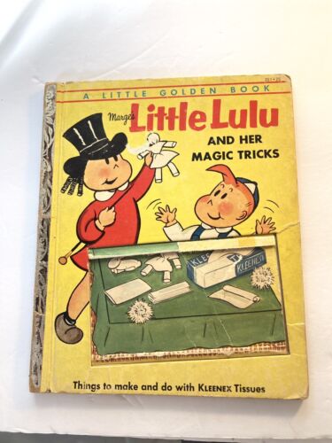 VINTAGE 1954 "A" 1ère édition Petit livre d'or de Marge's LITTLE LULU et ses tours de magie - Photo 1 sur 6