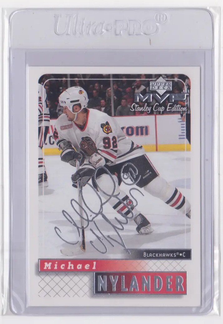 1999-00 UD MVP STANLEY CUP EDITION SILVER SCRIPT MICHAEL NYLANDER #48 BLACKHAWKS
