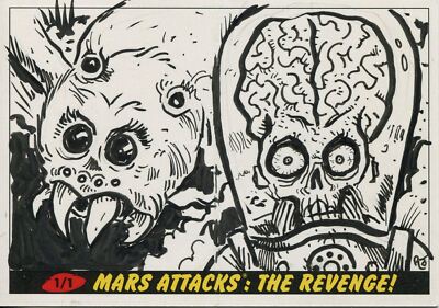 Mars Attacks The Revenge Panorama Sketchkarte von Robert Jimenez