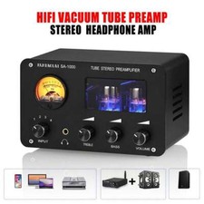 4-way HiFi Vacuum Tube Preamp Stereo Audio Switcher Box Desktop Headphone Amp