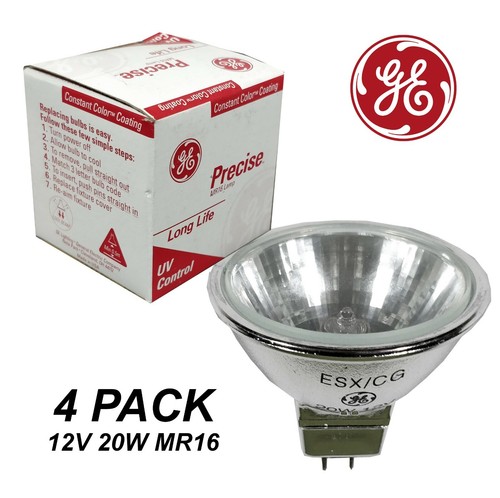 4 x GE Precise 12V 20W MR16 Gu5.3 Halogen Light Lamp Globes Bulbs ESX/CG 20858 - Picture 1 of 2