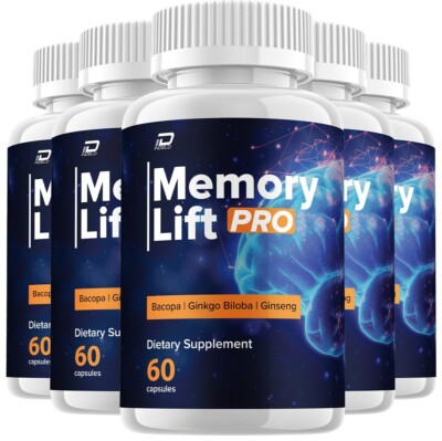 (5 Pack) Memory Lift Pro Brain Supplement Capsules   MemoryLift Pro All Natural