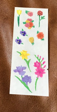 VINTAGE Creative Memories Stickers MIXED FLOWERS ROSE TULIP PANSIES RETIRED