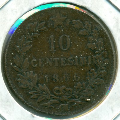 1866 ITALY 10 CENTESIMI, NICE FINE+, GREAT PRICE! | eBay