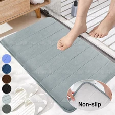 Memory Foam Bath Mat Ultra Soft Bathroom Mat Extra Water Absorbent Mats Non Slip