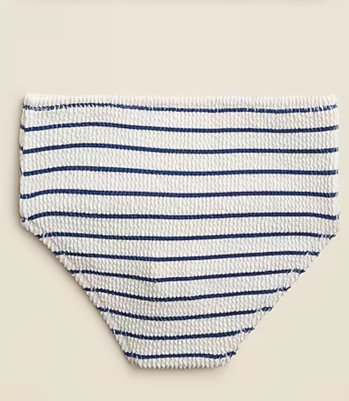 Parte inferior de bikini J Crew Crewcuts jóvenes niñas talla 10 a rayas blanco/azul 2489 Foto 2 de 4
