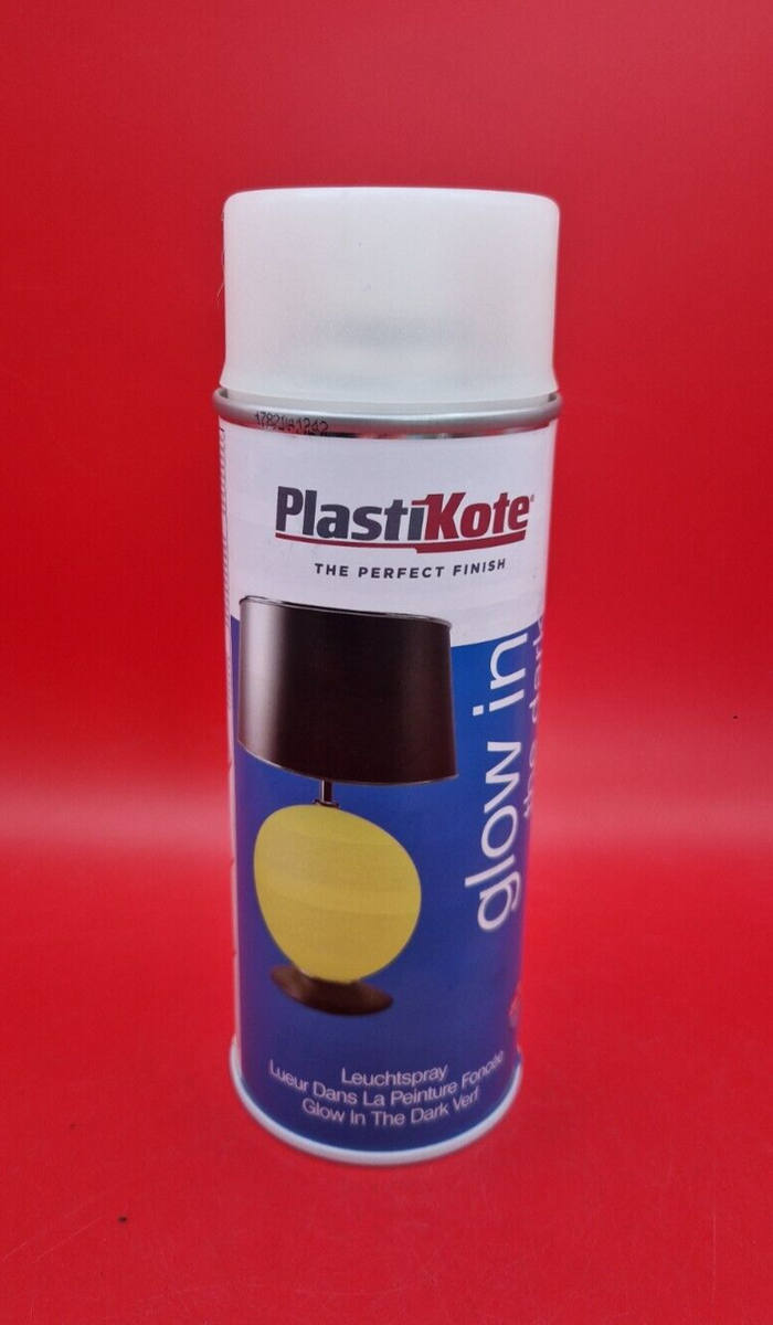 Plastikote Glow In The Dark Sprühfarbe – Gelb, 400 Ml, Für Holz, Metall & Mehr