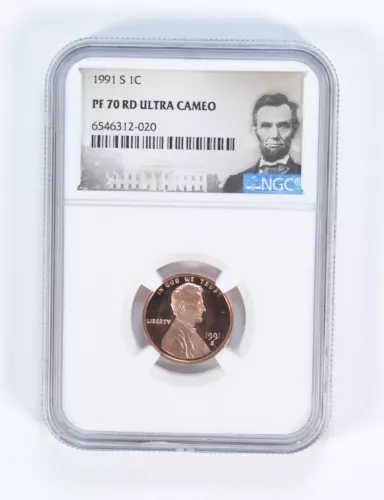 1991-S Lincoln Memorial Cent PF70 RD NGC Graded - Special Label