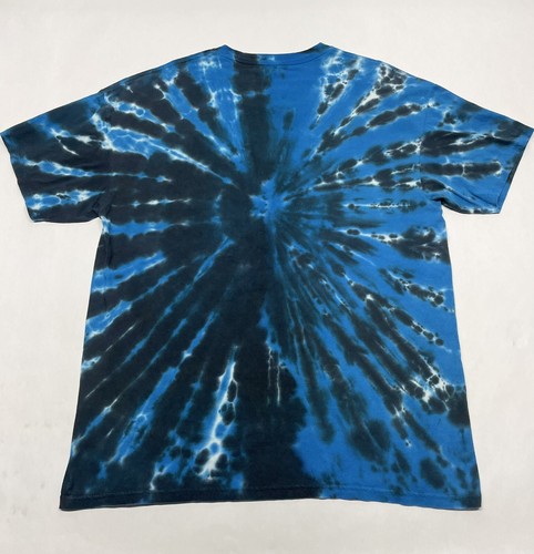 Liquid Blue Tie Dye Chicago Cubs Baseball Short Sleeve Shirt Mens 2XL XXL MLB - 第 5/10 張圖片