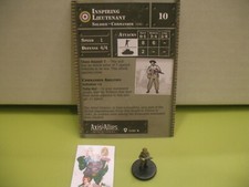  Axis  Allies Miniatures BASE SET Inspiring Lieutenant with card 11/48 