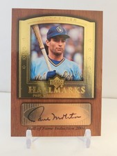 2007 Upper Deck UD Premier Hallmarks Gold Paul Molator Auto 10/25 Phillies H.O.F