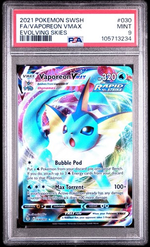 Vaporeon VMAX graded PSA 9 for sale on eBay