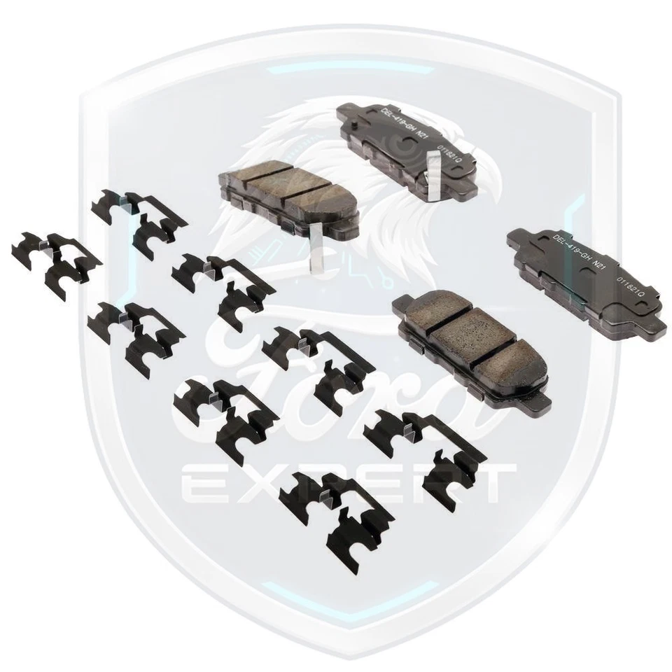 Kit de pastillas de freno de cerámica delanteras y traseras ACDelco OEM para Nissan Infiniti 2003-2017 Foto 3 de 4