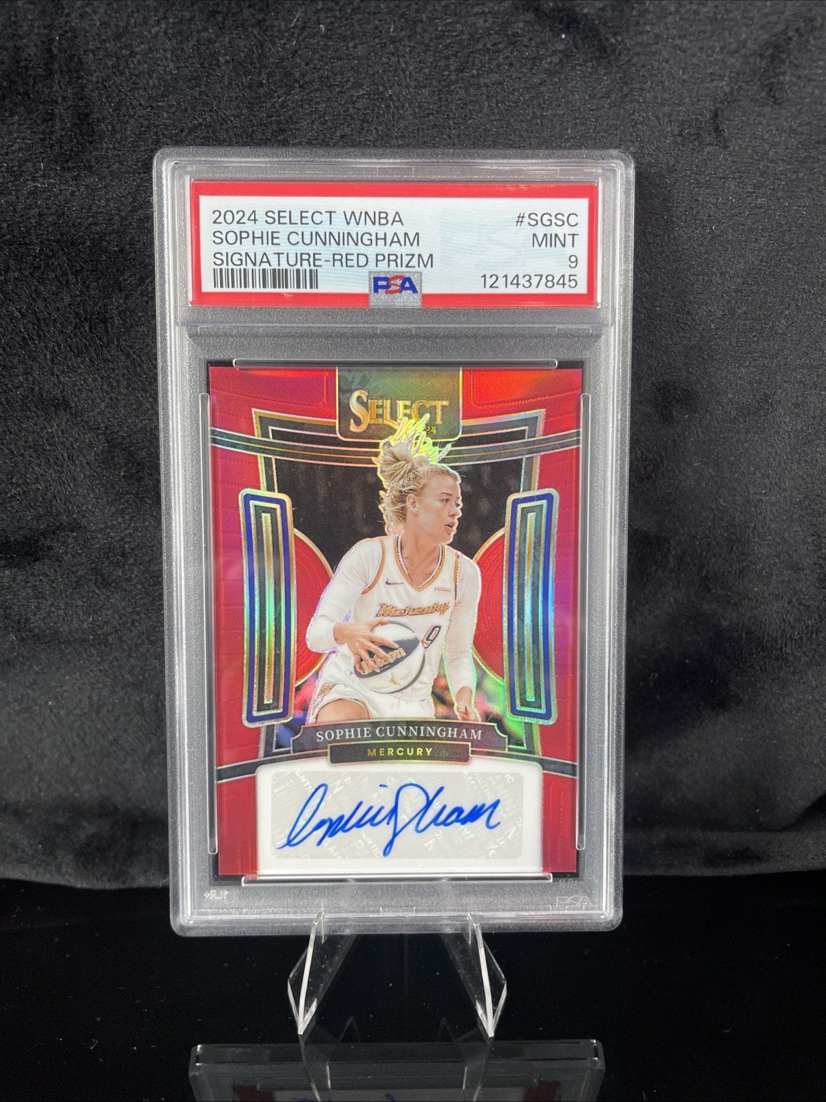 2024 Select WNBA Signatures Sophie Cunningham #SGSC Auto Red Prizm /99 view 11