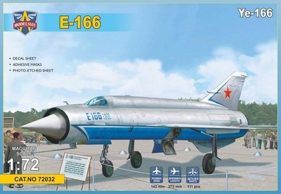 Modelsvit 72032 1:72 Mikoyan-Gurevich Ye-166 (E-166) Heavy experimental intercep