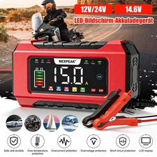 Intelligentes Batterieladegerät Auto Starthilfe Akku Ladegerät PKW KFZ 12V/24V