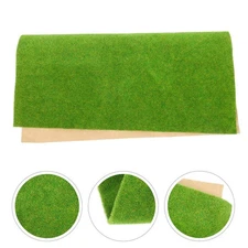 2 Pcs Model Railroad Accessory for Train Layouts Grass Pad Craft Artificial Mat