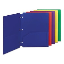 Smead Manufacturing SMD87939 Poly Snap-in 2-Pocket Letter Folder  Assorted - ...