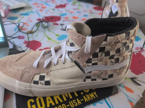 VANS Off The Wall scarpe alte uomo scarpe skateboard mai indossate senza scatola taglia 13