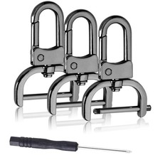 6 Pack 1 Inch Detachable Snap Hook Swivel Clasp, Metal Lobster Claw Clips Cla...