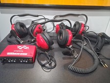 RadioShack race scanner Intercom System Bundle 3 Headsets W Cables. Working